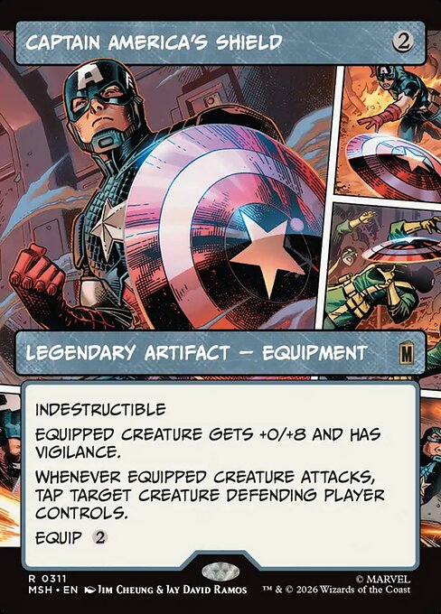 Captain America's Shield (Borderless) (0311) - Marvel Super Heroes - R - 311