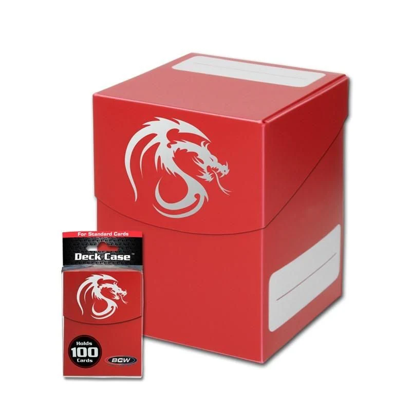 BCW Large Deck Case Red | Caja para Mazo (Holds 100+ Sleeved Cards)