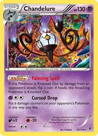 Chandelure - XY - Phantom Forces - Holo Rare - 43/119