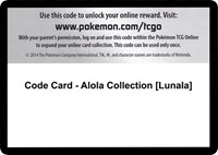 Code Card - Alola Collection [Lunala] - XY - Evolutions - Code Card -