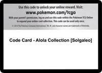 Code Card - Alola Collection [Solgaleo] - XY - Evolutions - Code Card -