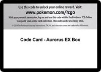 Code Card - Aurorus EX Box - XY - BREAKthrough - Code Card -