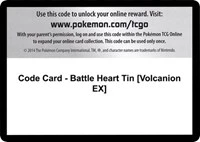Code Card - Battle Heart Tin [Volcanion EX] - XY - Steam Siege - Code Card -