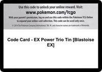 Code Card - EX Power Trio Tin [Blastoise EX] - XY - Furious Fists - Code Card -