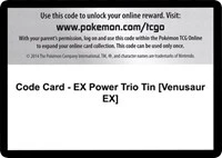 Code Card - EX Power Trio Tin [Venusaur EX] - XY - Furious Fists - Code Card -
