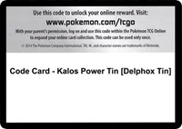Code Card - Kalos Power Tin [Delphox Tin] - XY - Flashfire - Code Card -