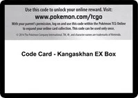Code Card - Kangaskhan EX Box - XY - Evolutions - Code Card -