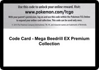 Code Card - Mega Beedrill EX Premium Collection - XY - Evolutions - Code Card -