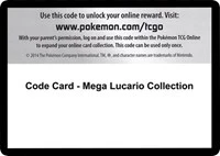 Code Card - Mega Lucario Collection - XY - Furious Fists - Code Card -