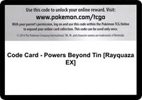 Code Card - Powers Beyond Tin [Rayquaza EX] - XY - Ancient Origins - Code Card -