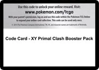 Code Card - Primal Clash Booster Pack - XY - Primal Clash - Code Card -