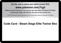 Code Card - Steam Siege Elite Trainer Box - XY - Steam Siege - Code Card -