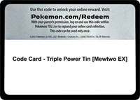 Code Card - Triple Power Tin [Mewtwo EX] - XY - BREAKpoint - Code Card -