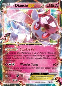 Diancie EX - XY - Fates Collide - Ultra Rare - 72/124