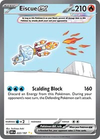 Eiscue ex - 222/197 - SV03: Obsidian Flames - Special Illustration Rare - 222/197 - Image 2