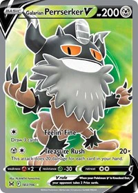 Galarian Perrserker V (Full Art) - SWSH11: Lost Origin - Ultra Rare - 183/196 - Image 2