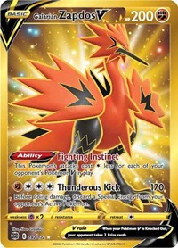 Galarian Zapdos V (Secret) - SWSH09: Brilliant Stars - Secret Rare - 182/172 - Image 2