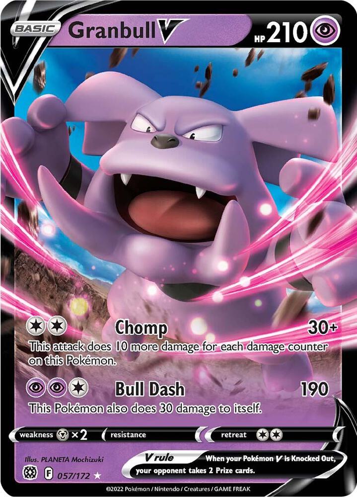 Granbull V - SWSH09: Brilliant Stars - Ultra Rare - 057/172