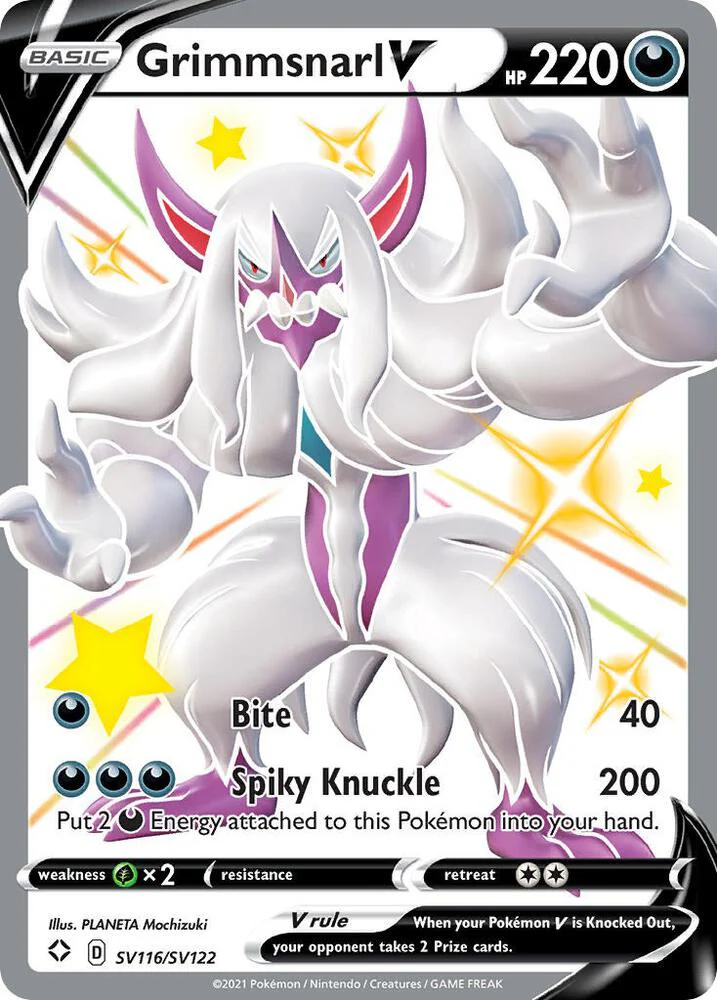 Grimmsnarl V - Shining Fates: Shiny Vault - Shiny Holo Rare - SV116/SV122