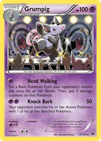 Grumpig - XY - Fates Collide - Rare - 31/124