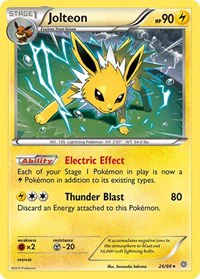Jolteon - XY - Ancient Origins - Holo Rare - 26/98