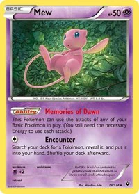 Mew - XY - Fates Collide - Holo Rare - 29/124