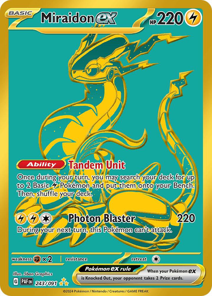 Miraidon ex - SV: Paldean Fates - Hyper Rare - 243/091
