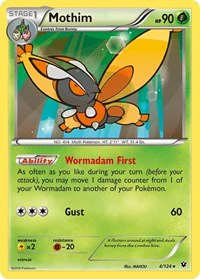 Mothim - XY - Fates Collide - Rare - 4/124