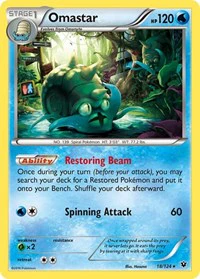 Omastar - XY - Fates Collide - Rare - 18/124