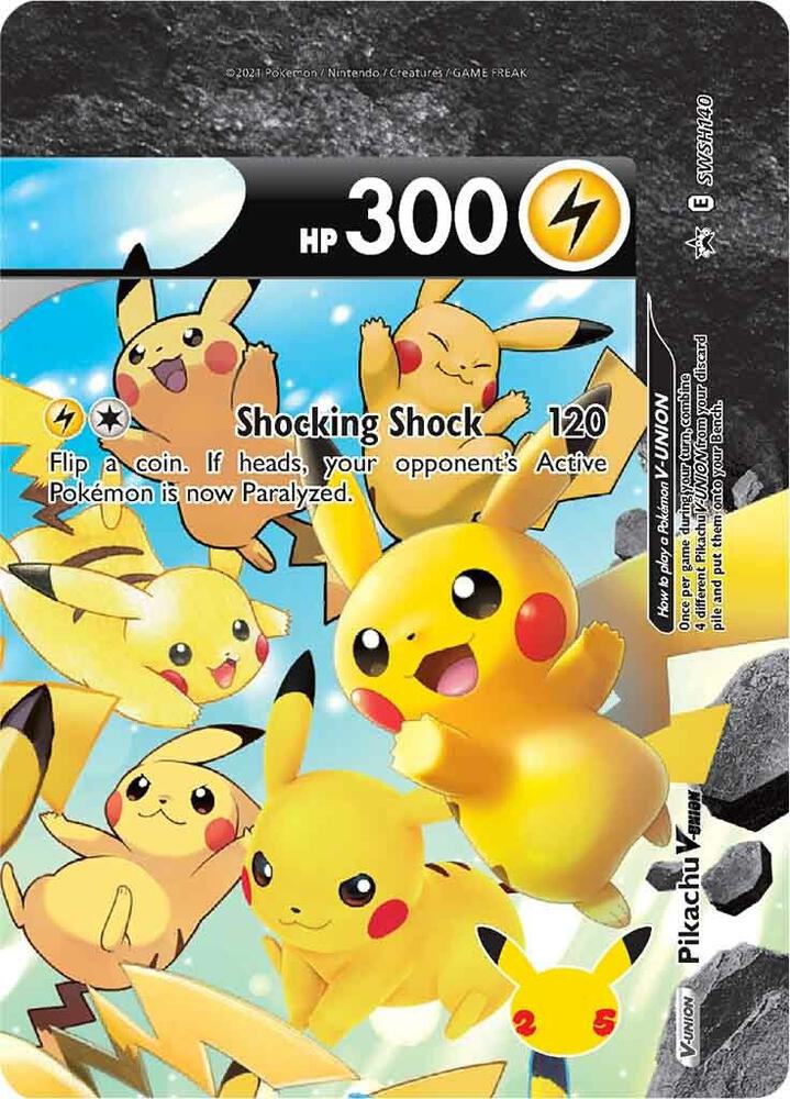 Pikachu V-Union - SWSH140 - SWSH: Sword & Shield Promo Cards - Promo - SWSH140
