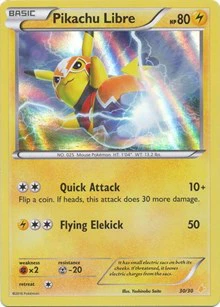 Pikachu Libre (30 - Holo) - XY Trainer Kit: Pikachu Libre & Suicune - Common - 30/30