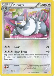 Purugly (19) - XY Trainer Kit: Pikachu Libre & Suicune - Common - 19/30