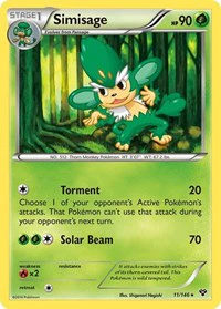 Simisage - XY Base Set - Rare - 11/146
