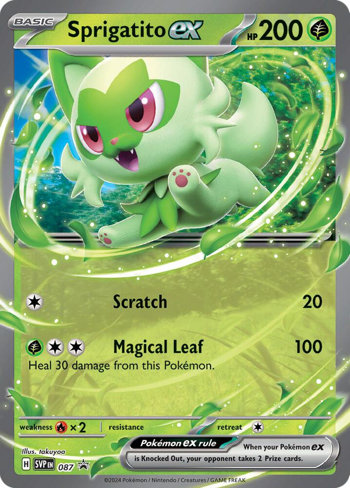 Sprigatito ex - 087 - SV: Scarlet & Violet Promo Cards - Promo - 87