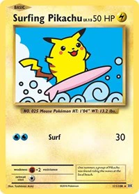 Surfing Pikachu - XY - Evolutions - Secret Rare - 111/108
