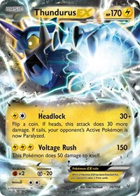 Thundurus EX - XY - Roaring Skies - Ultra Rare - 26/108