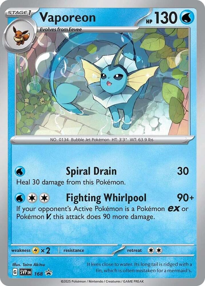 Vaporeon - 168 (Cosmos Holo) - SV: Scarlet & Violet Promo Cards - Promo - 168
