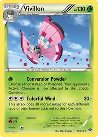 Vivillon (Meadow [Pink]) - XY Base Set - Holo Rare - 17/146